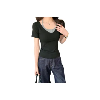 XIANSINIAO T Shirts Women's Black