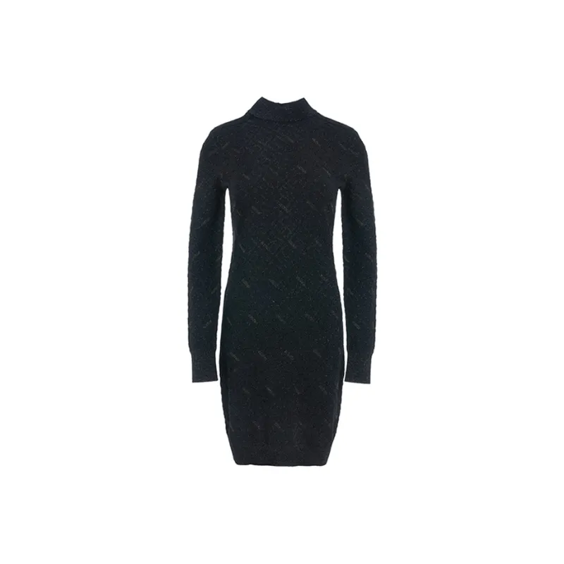 BESIONIA FW23 Long Sleeved Dresses Women's Black-0