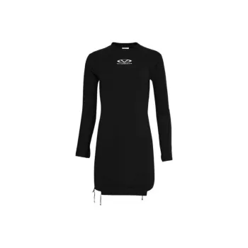 Vetements Oval Logo Cut Up Mini Dress 'Black/White'