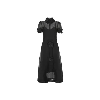 Zimmermann Short-Sleeved Dresses Women's Black