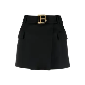 BALMAIN B-logo Wrap Skirt