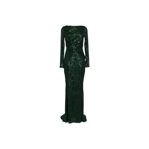 Talbot Runhof Lgslv Sequin Evening Dress