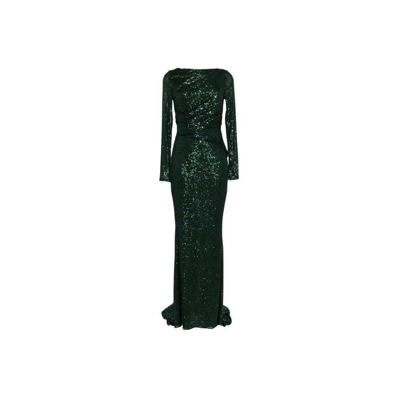 Talbot Runhof Lgslv Sequin Evening Dress-0