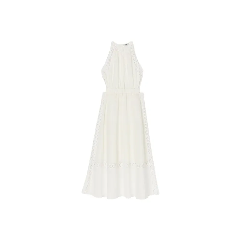 Sandro Sleeveless Dress Women's White-0