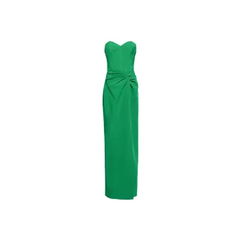 Marchesa Notte Twist-detail Column Gown