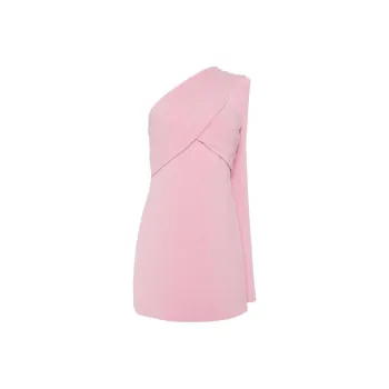 ELIE SAAB One shoulder Crepe Minidress