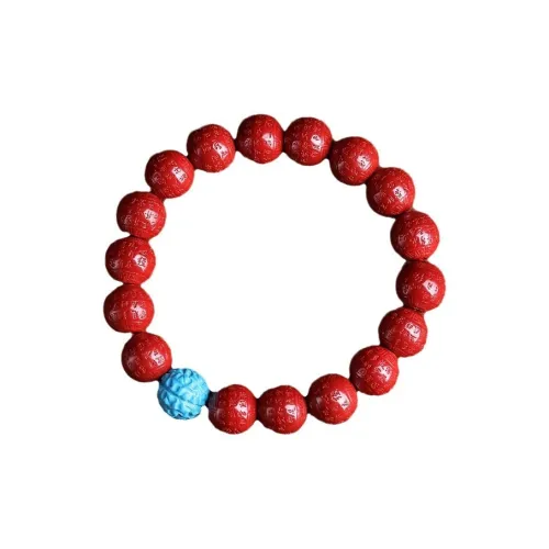 WUMZK Reconstructed Cinnabar Jade Bracelets Unisex
