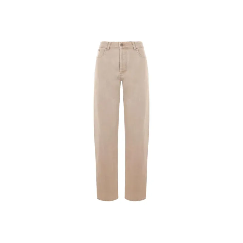 MIU MIU Logo Patch Straight-Leg Jeans-0