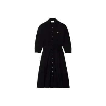 LACOSTE Logo patch Shirt Dress