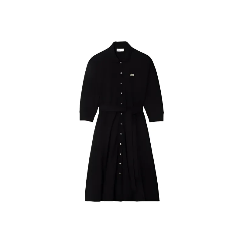 LACOSTE Logo patch Shirt Dress-0