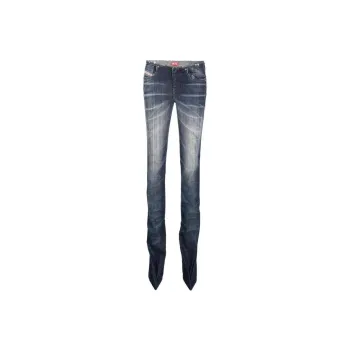 DIESEL Heeled Low-Rise Bootcut Distressed Jeans