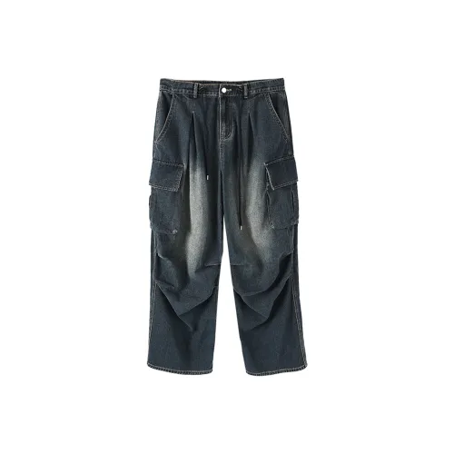 Jinggu Jeans Women's Vintage Gray Blue