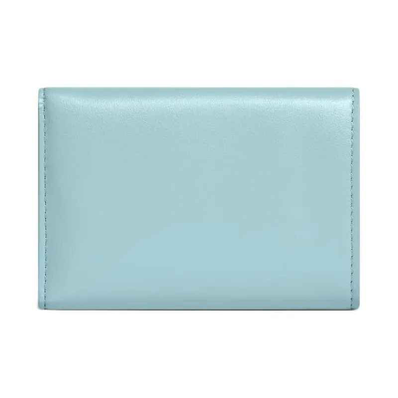 Balenciaga Calfskin Wallet Mini Women's Light Blue-1