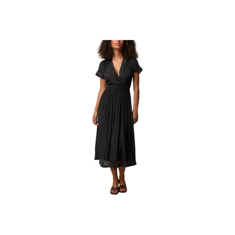 Rouje RUTHY DRESS Short-Sleeved Dresses Women's Black-0