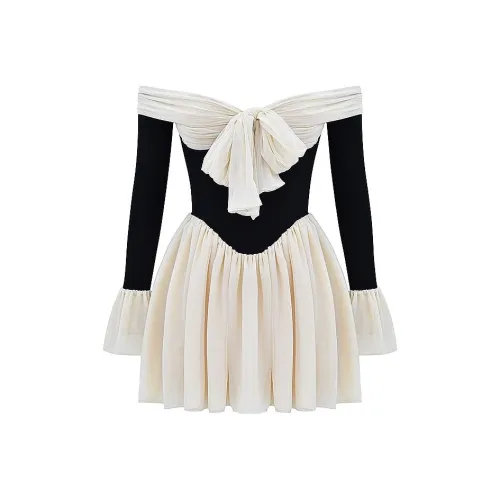 HOUSE OF CB FW23 Long-Sleeved Dresses Women's Black White