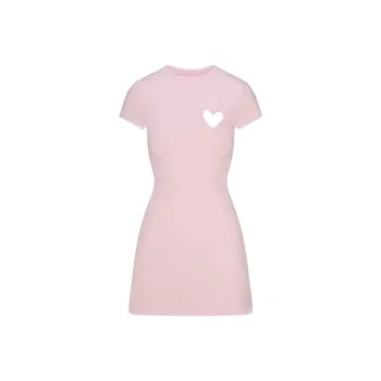 Skims Valentine's Day Collection Short Sleeved Dresses Women's CHERRY BLOSSOM/Cherry Blossom Pink