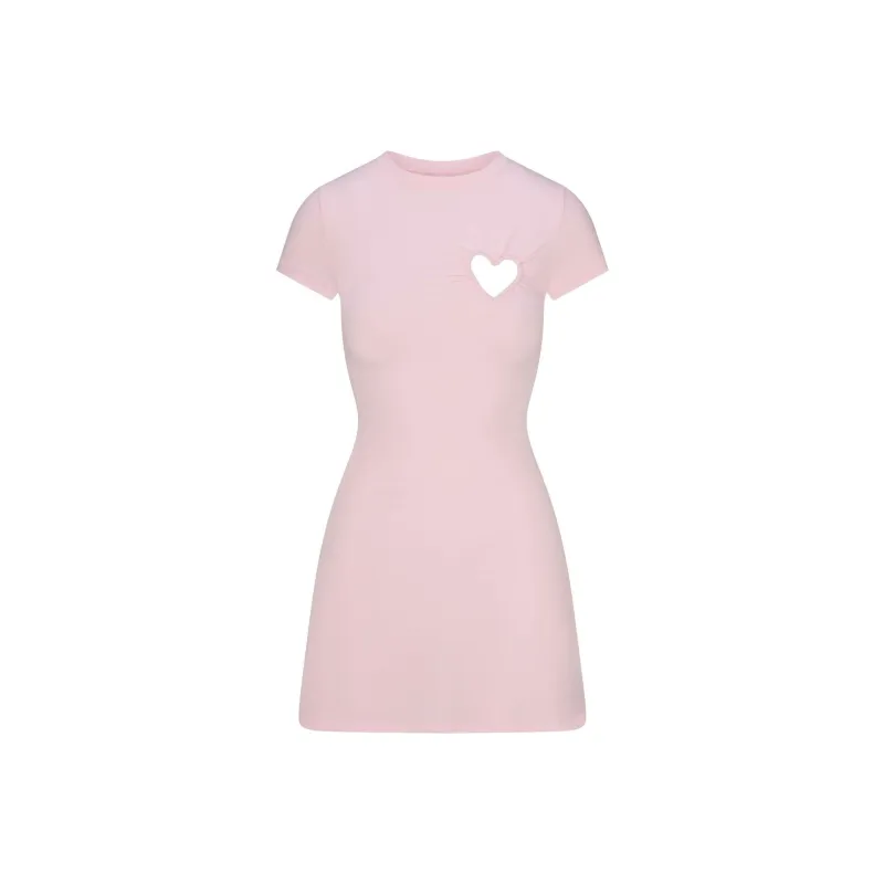 Skims Valentine's Day Collection Short Sleeved Dresses Women's CHERRY BLOSSOM/Cherry Blossom Pink-0