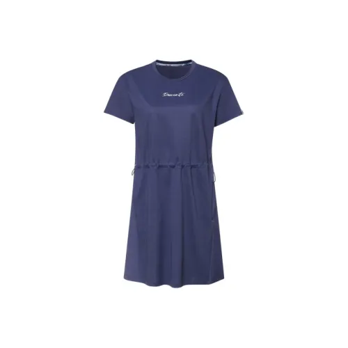 DESCENTE X MIKA NINAGAWA Short Sleeved Dresses Women's DB DARK BLUE