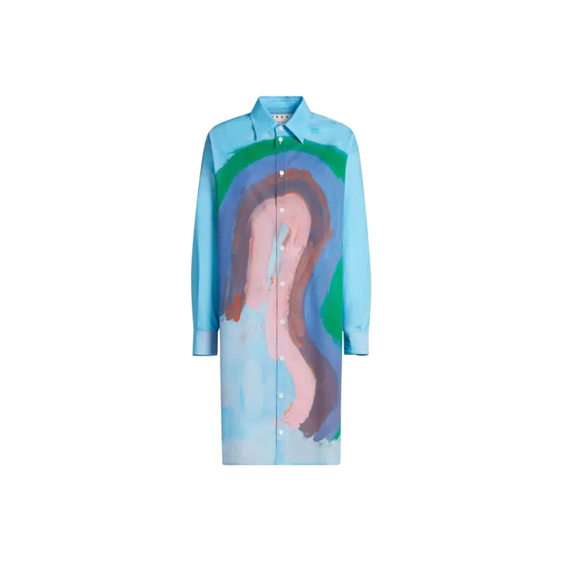 MARNI Painted design Shirt Dress-0