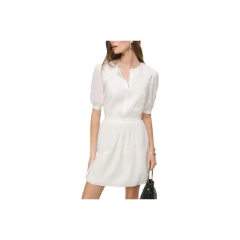 REFORMATION Kairos Dress Short Sleeved Dresses Women's White