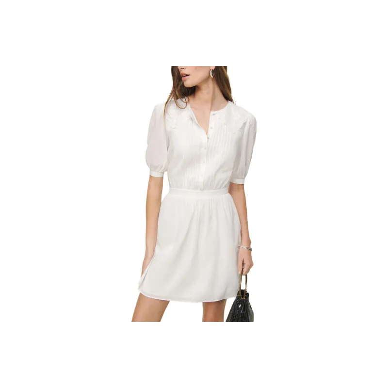 REFORMATION Kairos Dress Short Sleeved Dresses Women's White-0