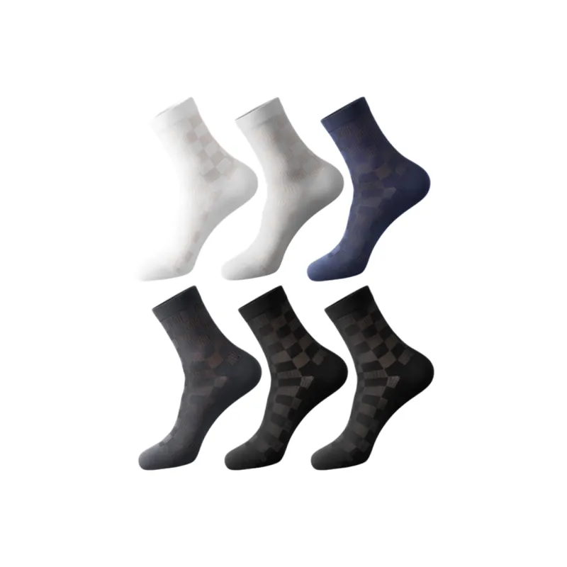 LUYOUYE Mid Calf Socks Men's 6 Pack-29