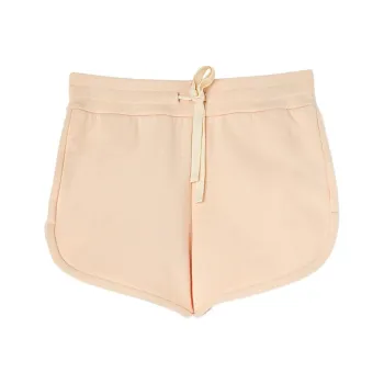 JIL SANDER Logo tag Drawstring Cotton Mini Shorts