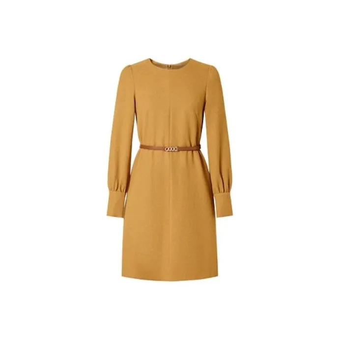 JZ. ANNAKRO Long Sleeved Dresses Women's Earth Yellow-0