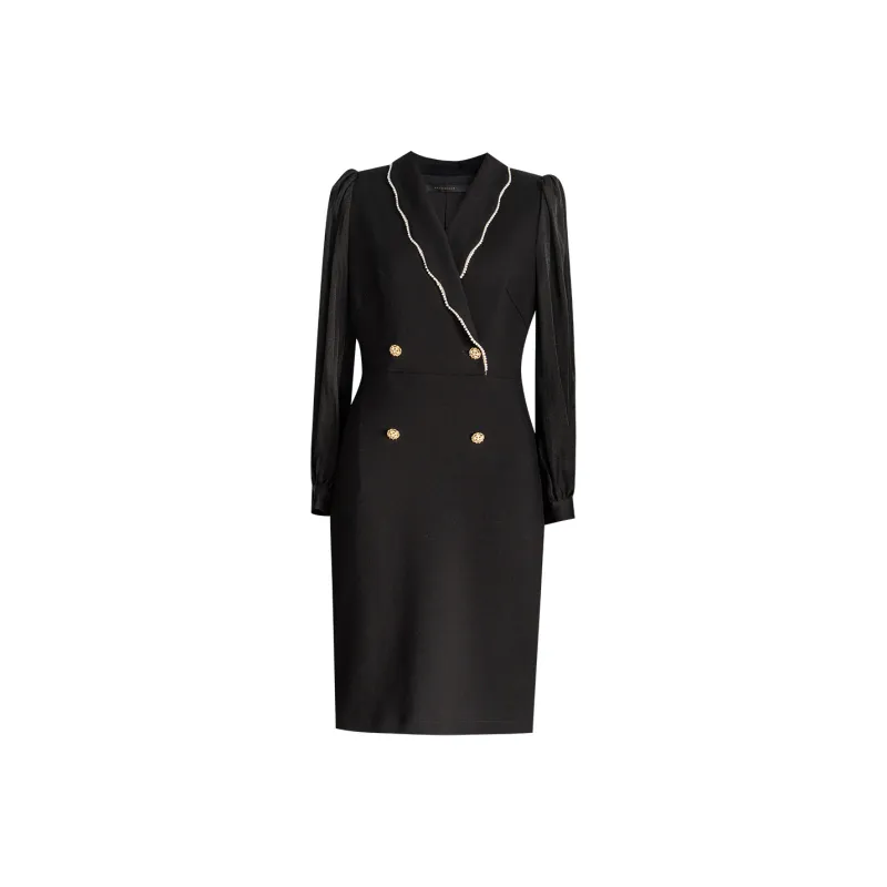 ROEYSHOUSE Long Sleeved Dresses Women's Black-0