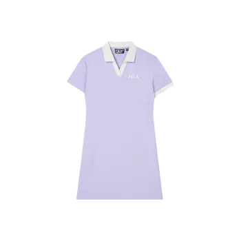 FILA Short Sleeved Dresses Women's Milk Taro Purple