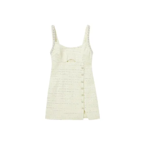 Self-portrait Bouclé Diamante-embellished Dress