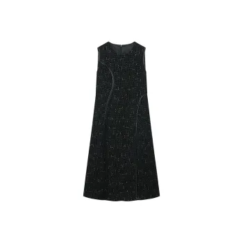 DIALOGUE Long Sleeved Dresses Women's Heather Black