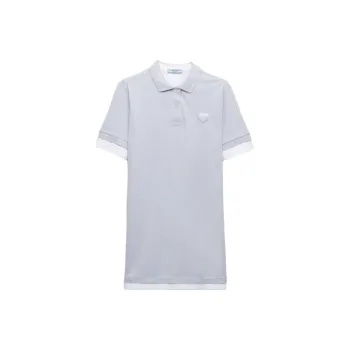 PRADA Short Sleeved Dress Women's Light Purple
