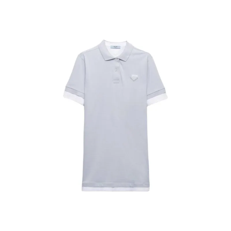 PRADA Short Sleeved Dress Women's Light Purple-0