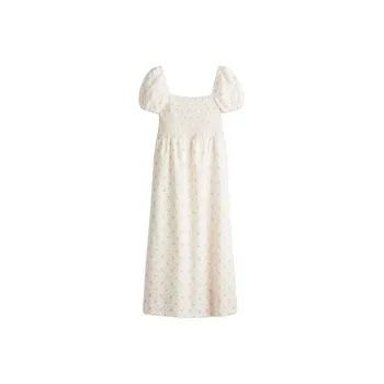 H&M Short Sleeved Dresses Women's Cream/Floral