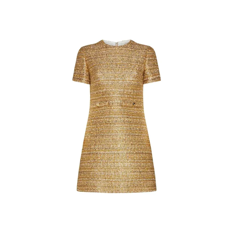Valentino SS23 Short-Sleeved Dresses Women's Yellow-0