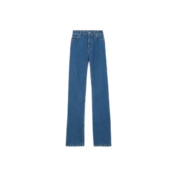 Burberry High Waisted Straight Leg Jeans 'Classic Blue'