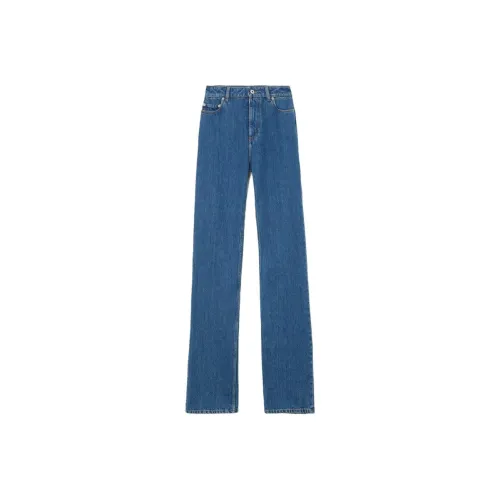 Burberry High Waisted Straight Leg Jeans 'Classic Blue'