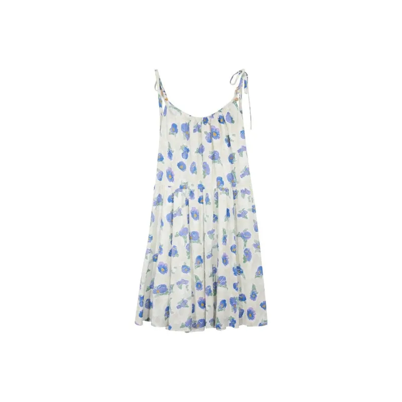 3COLOUR Sleeveless Dresses Women's Blue White-0