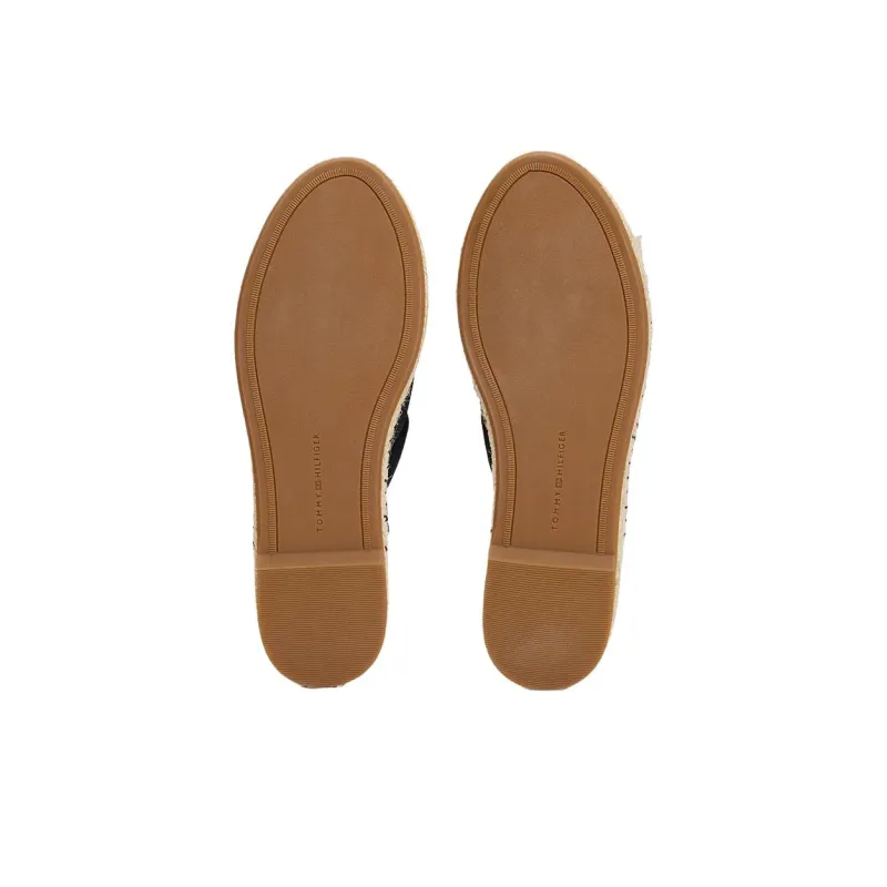 Tommy Hilfiger TH Monogram Rubber Sole Abrasion Resistant Slide Slippers Women's Black-5