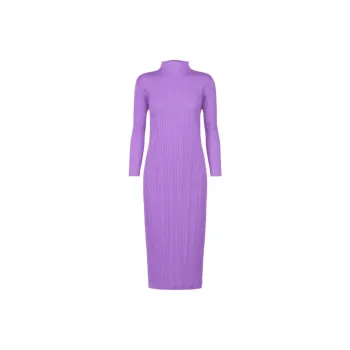 PLEATS PLEASE ISSEY MIYAKE Long Sleeved Dress Women's Light Purple