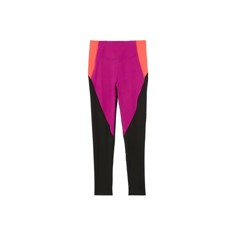 Victoria's Secret VS Sport Leggings Women's Coral Pink/Black Patchwork-0