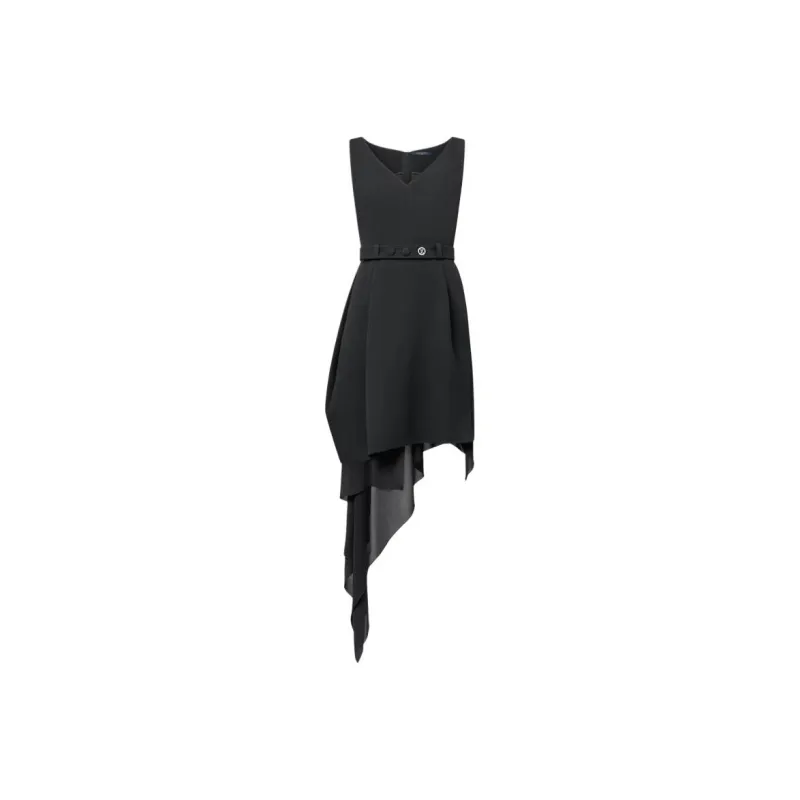 LOUIS VUITTON Silk Train Belted Dress-0