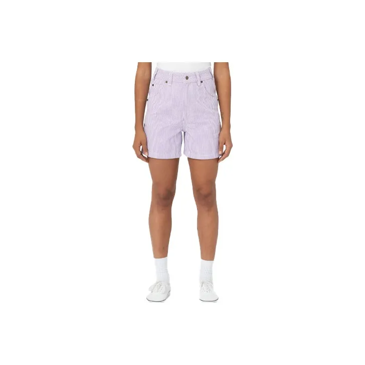 Dickies Regular Fit Hickory Stripe Shorts 5' Casual Shorts Women's Light Purple-0