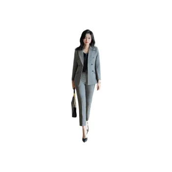 ONE SHALLOW Business Suit Urban Chic Style Set Women's Gray