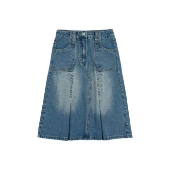 Jonas Wagell Denim Long Skirt Women's Blue