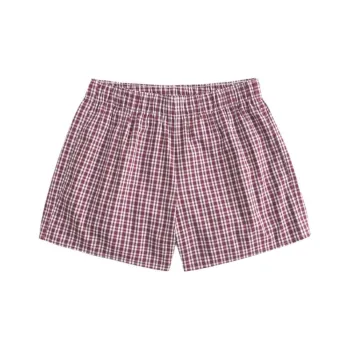 Hollister Casual Shorts Women's Red Plaid