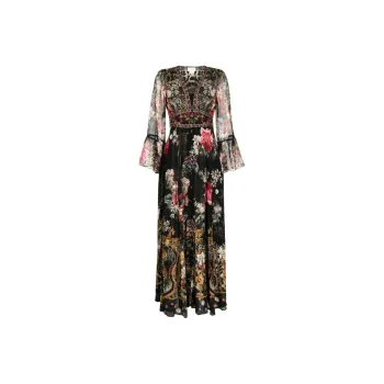 Camilla Long Split Front Twist Dress