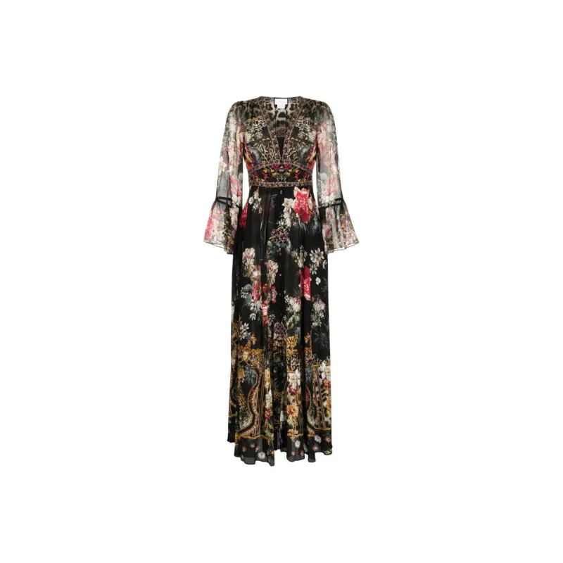 Camilla Long Split Front Twist Dress-0
