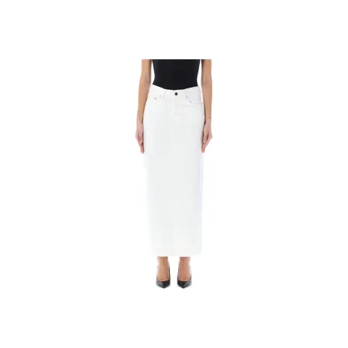 WARDROBE.NYC Denim Long Skirts Women's White